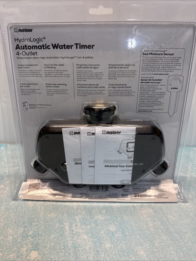 Melnor Hydrologic Automatic 4-Outlet Programmable Water Timer 821145 NEW
