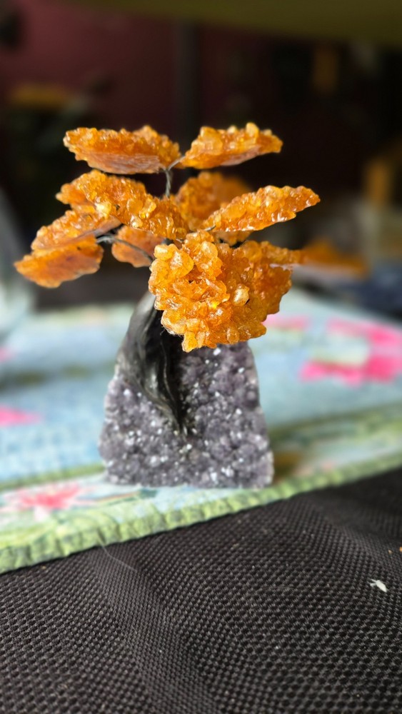 GEMSTONE TREE - CITRINE AND AMETHYST