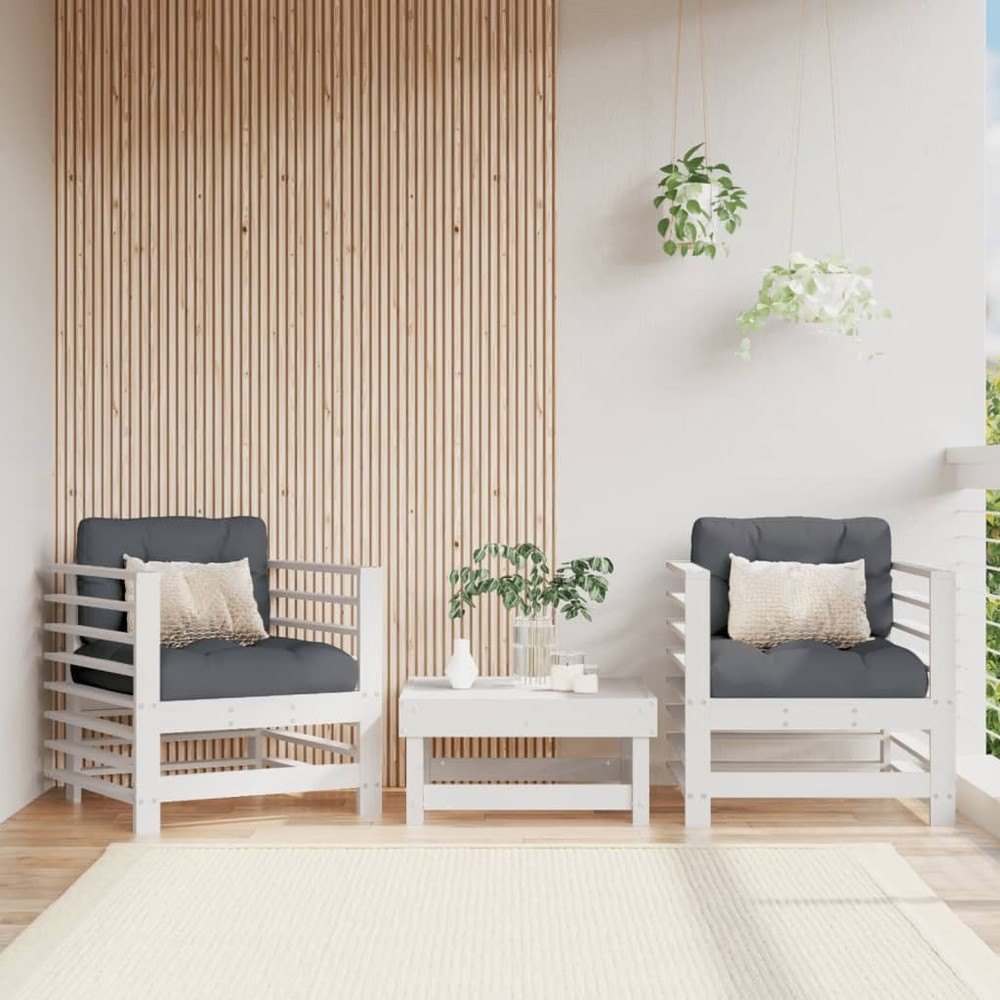 Garden Chair White, Anthracite
