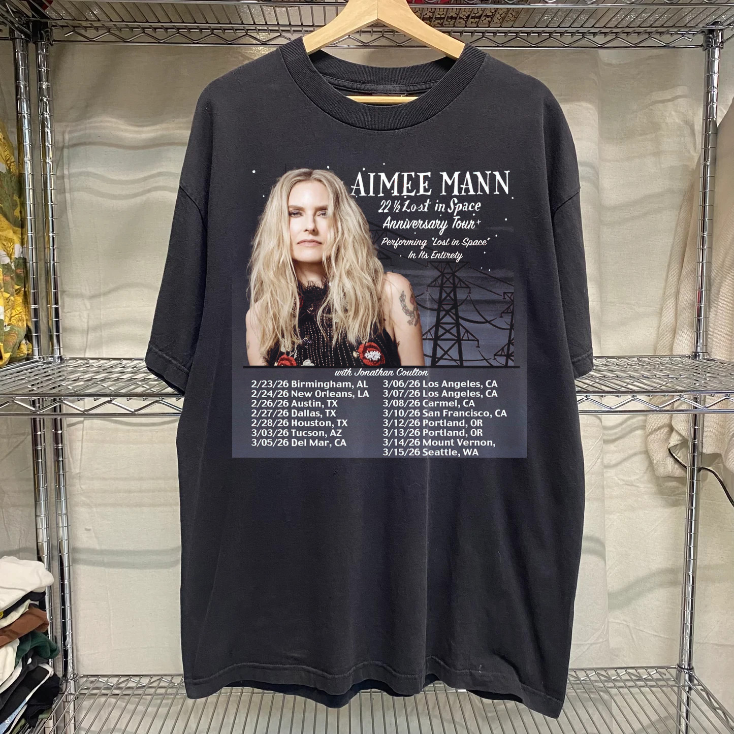 Aimee Mann 2026 Lost In Space Anniversary Tour T-shirt Full Size S-5XL S6598