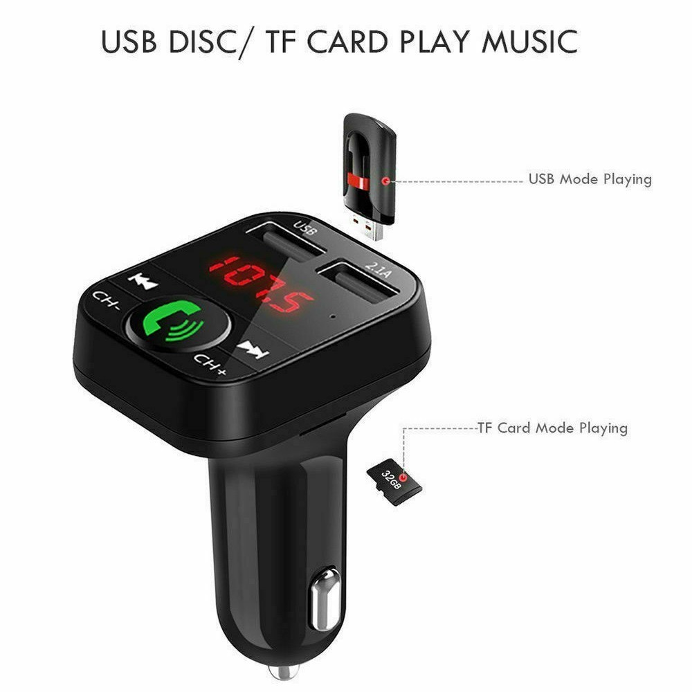 Wireless Car MP3 Player FM Transmitter 2 USB Charging Handsfree