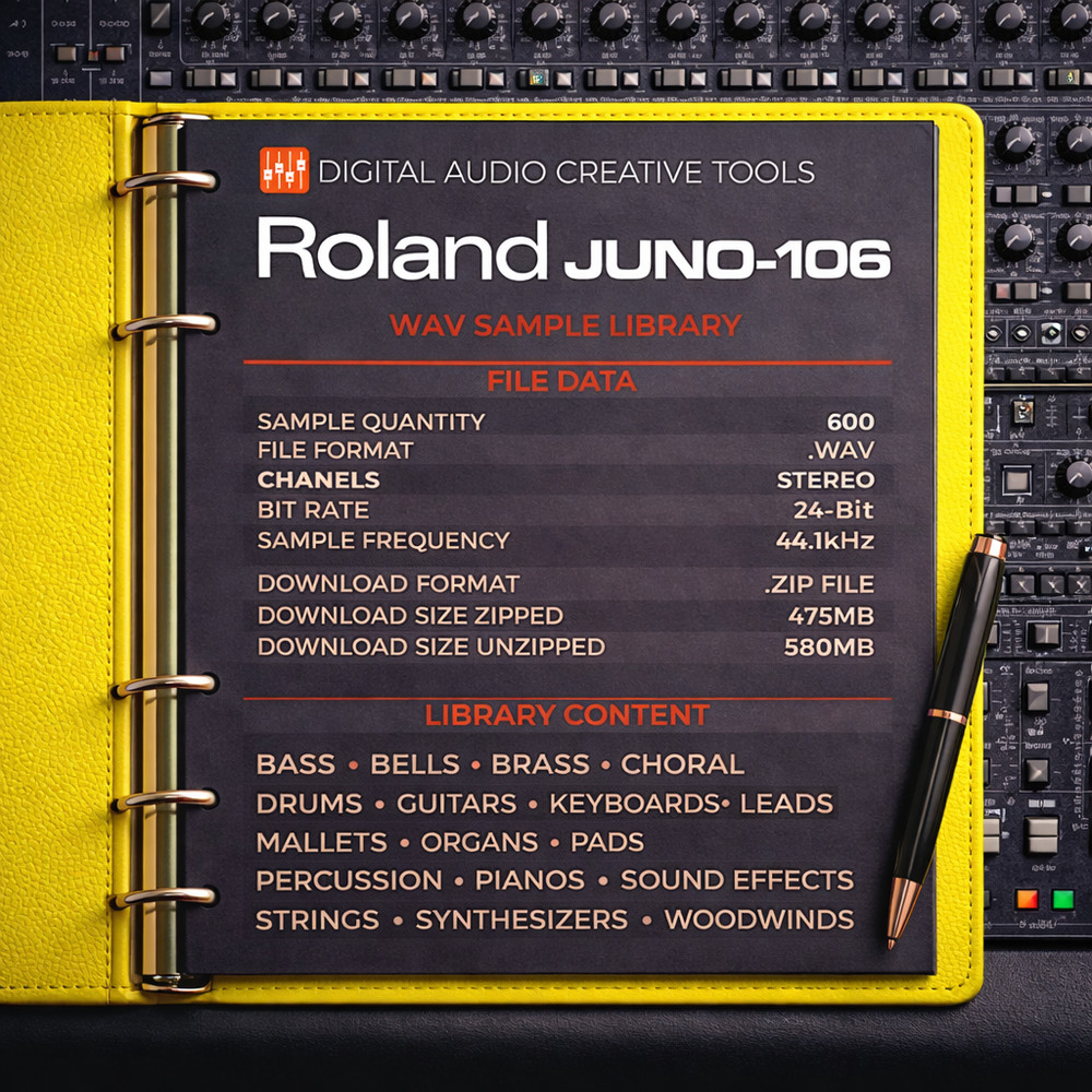 Roland Juno-106 Synthesizer Sample Library