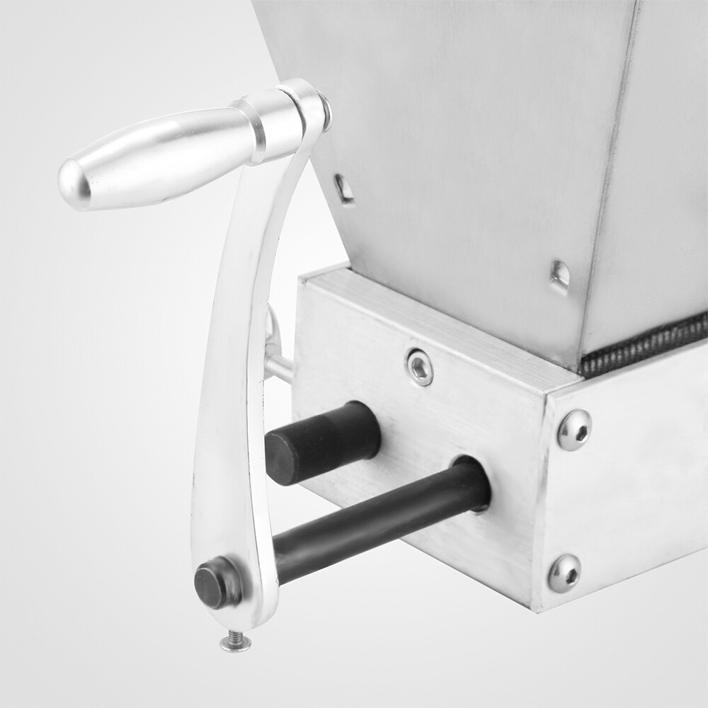 4L Manual Grain Mill Barley Crusher with Adjustable Rollers for Brewing