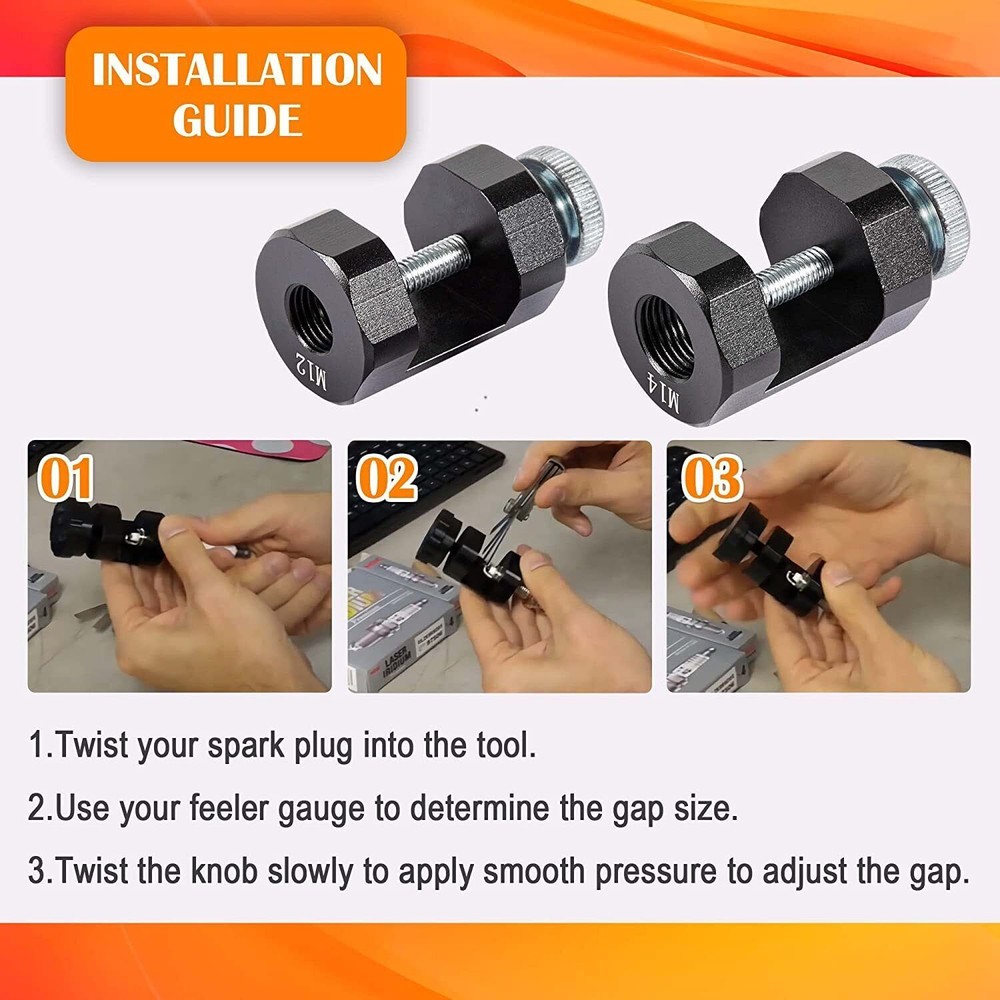 12mm &14mm Engine Spark Plug Caliper Universal Precision Car Spark Plug Gap Tool