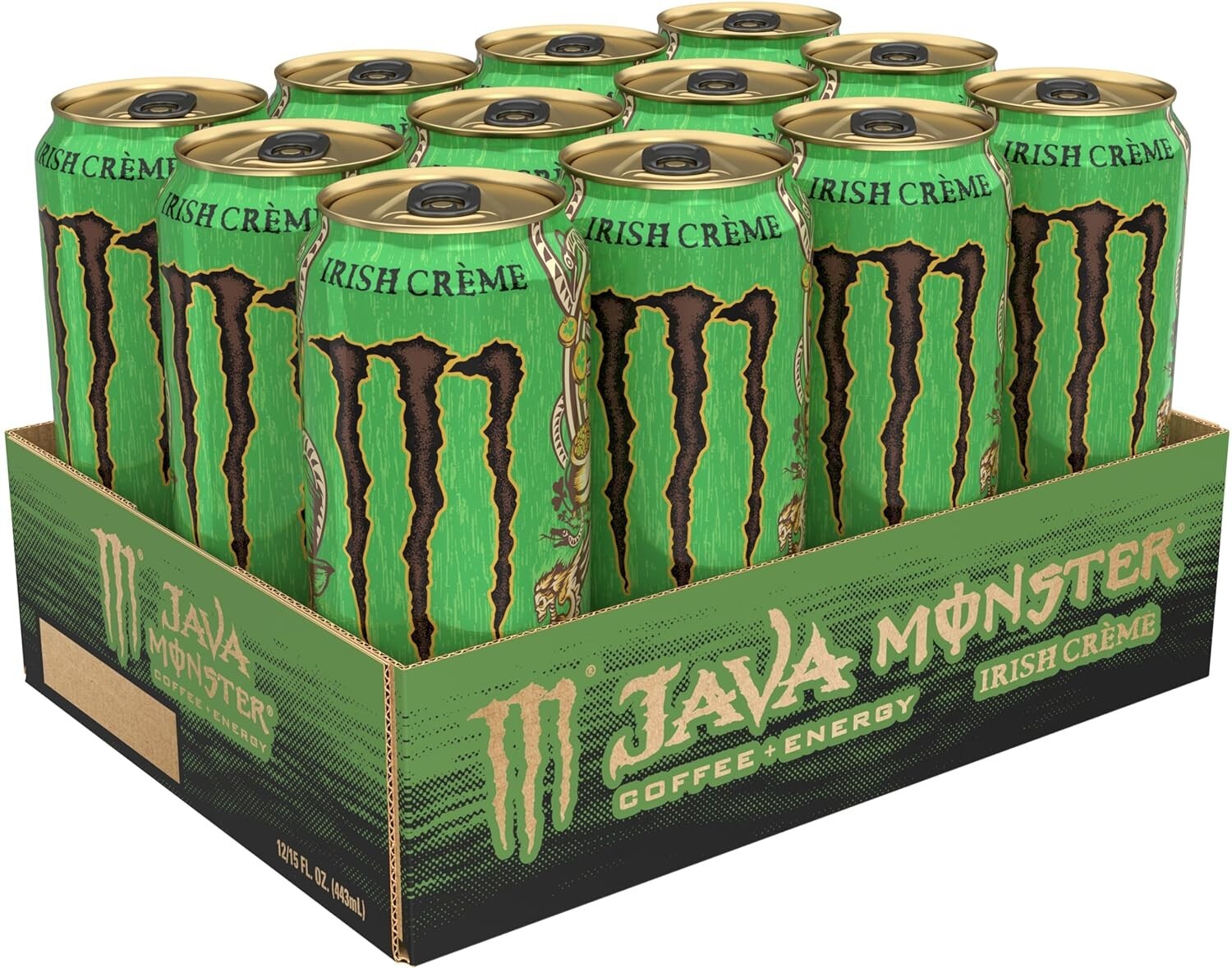Monster Energy Java Irish Crème, Coffee + Energy Drink, 15 Ounce (Pack of 12)