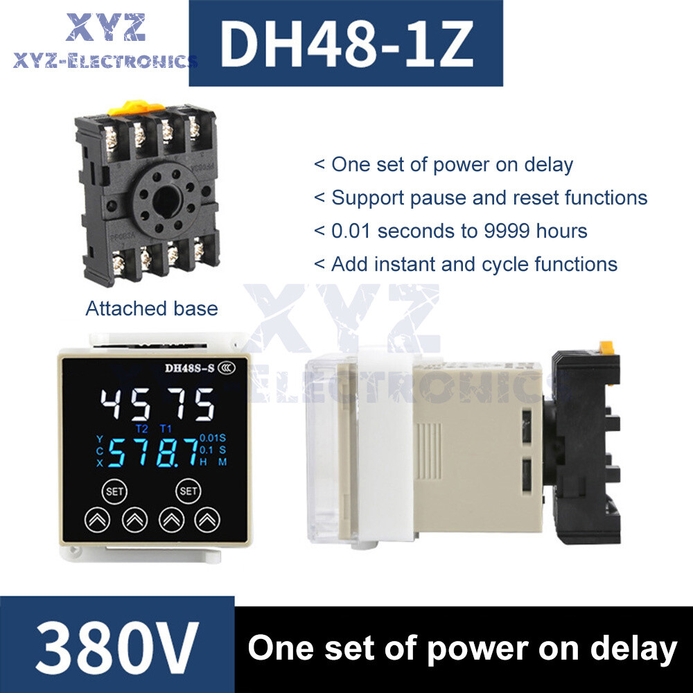 DH48S Smart Digital Delay Time Relay Precision Programmable Cycle W/ Socket Base