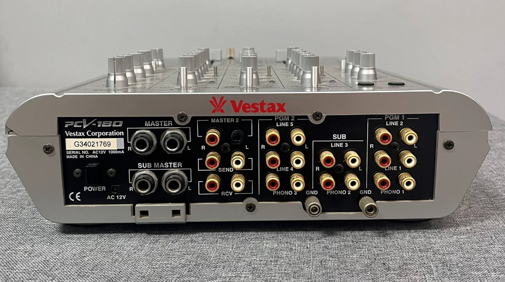 1pcs Vestax PVC-180 mixing console, power supply missing