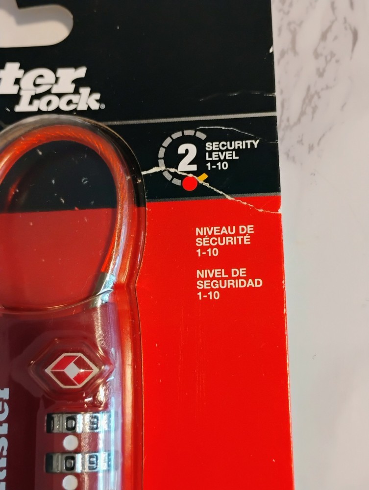 Master Lock 4688T Padlock Set, Red- 2 Pack TSA Accepted - Can Set & Reset
