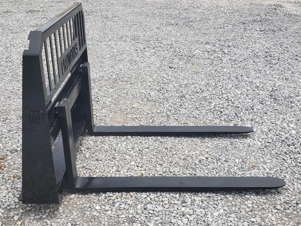 48" 4,000 Pound Pallet Forks Attachment Fits Skid Steer Quick Attach Loader