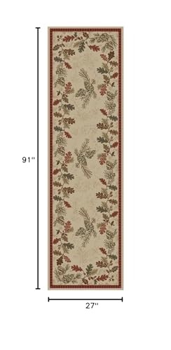 Oak Mountain Area Rug, 2'3"x7'7", Beige