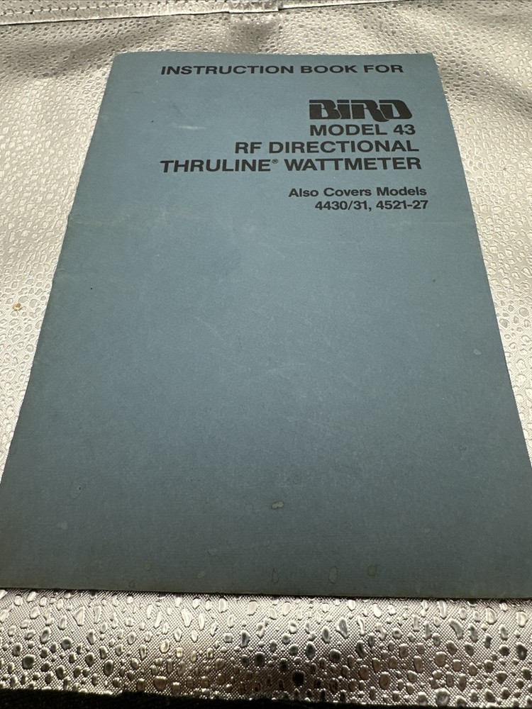 Bird Model 43 Instruction Book