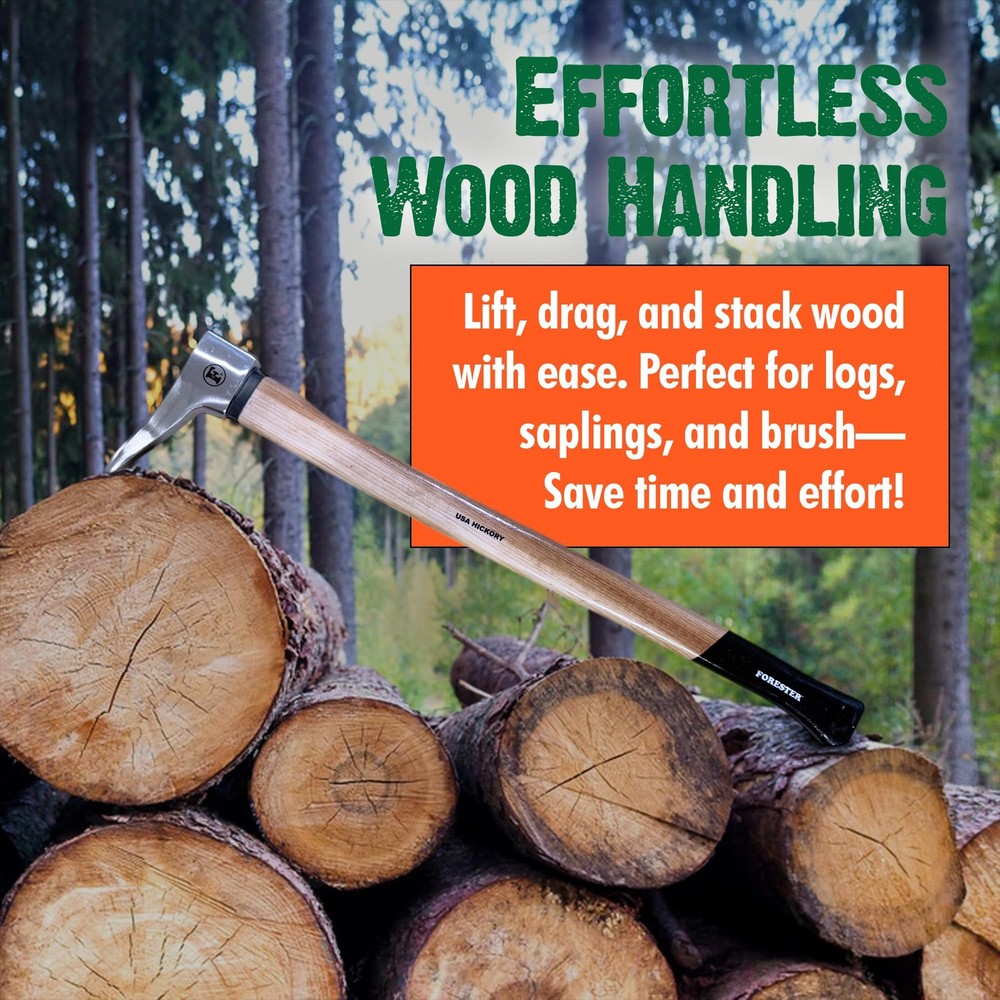FORESTER Platinum Pickaroon Logging Tool 28in | USA Hickory Handle |