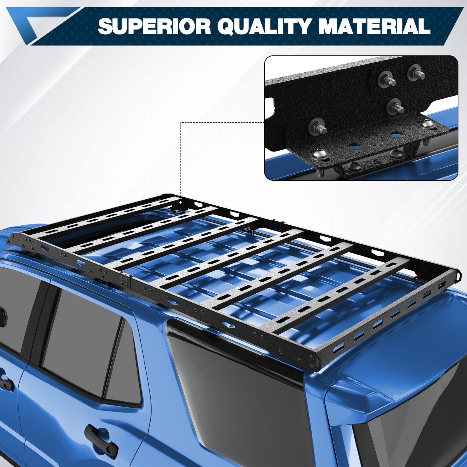 For 2010-2024 Toyota 4Runner 5th Gen Full Size Roof Rack Cargo Basket Cargo Rack