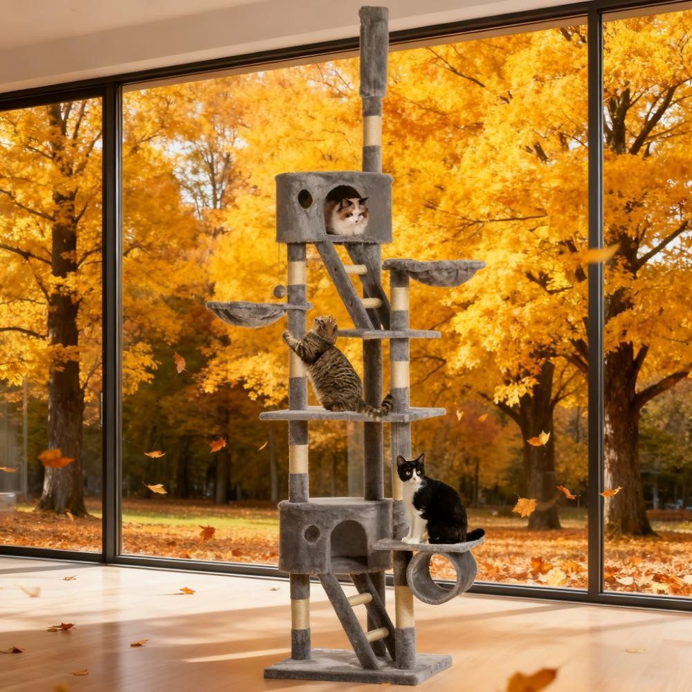 .5-102.5 inch Height Adjustable Cat Tree