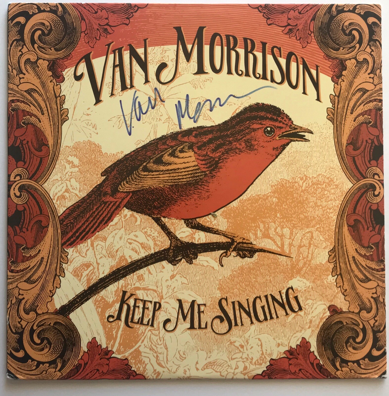 Van Morrison signed album keep me singing lp autographed new