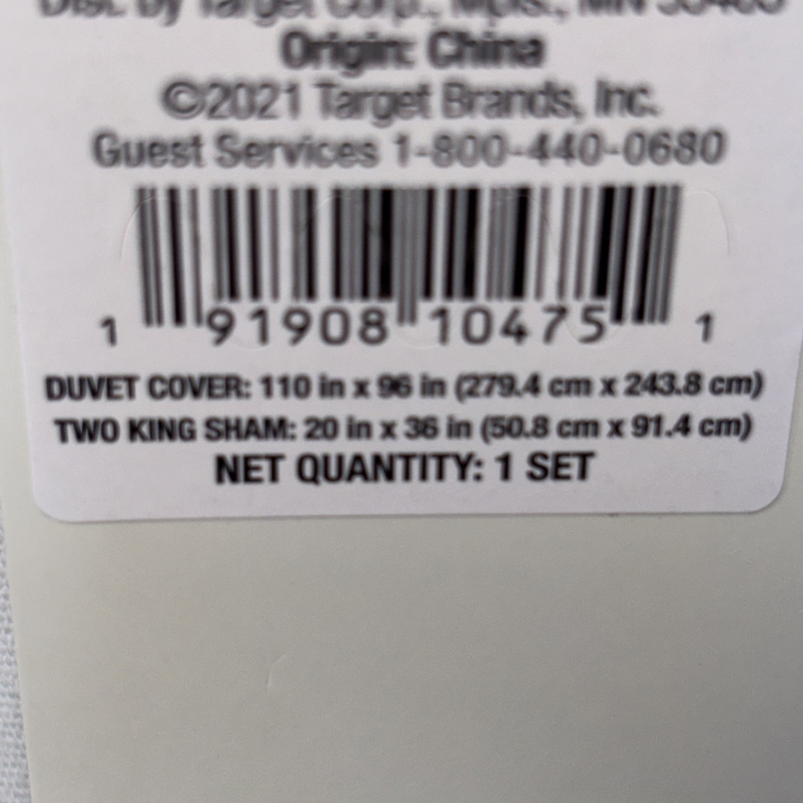 Casaluna King Duvet Set Black/Dark Gray Cotton95%/ Cashmere5% New