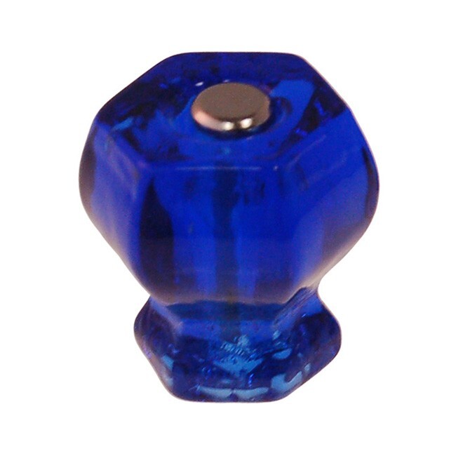 1.5" HEXAGON COBALT BLUE GLASS KNOBS BM-5212