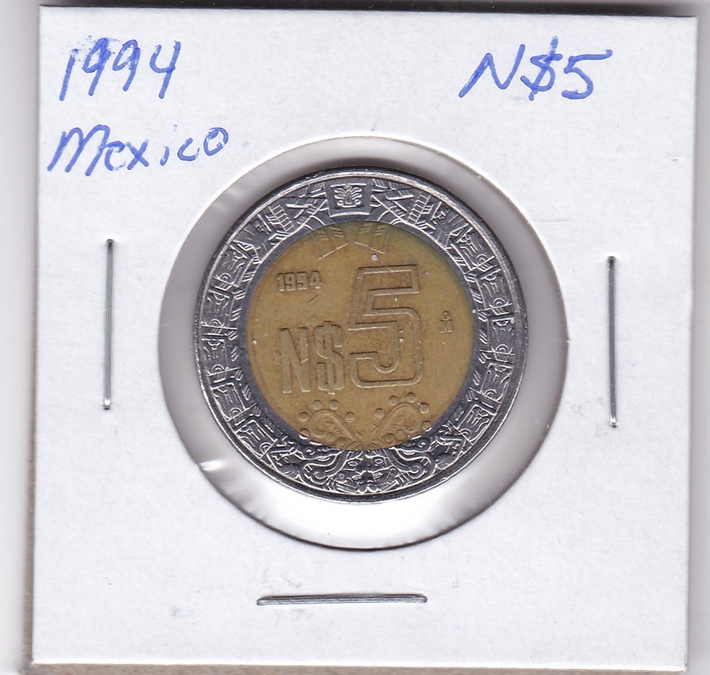 1994 Mexico 5 Peso