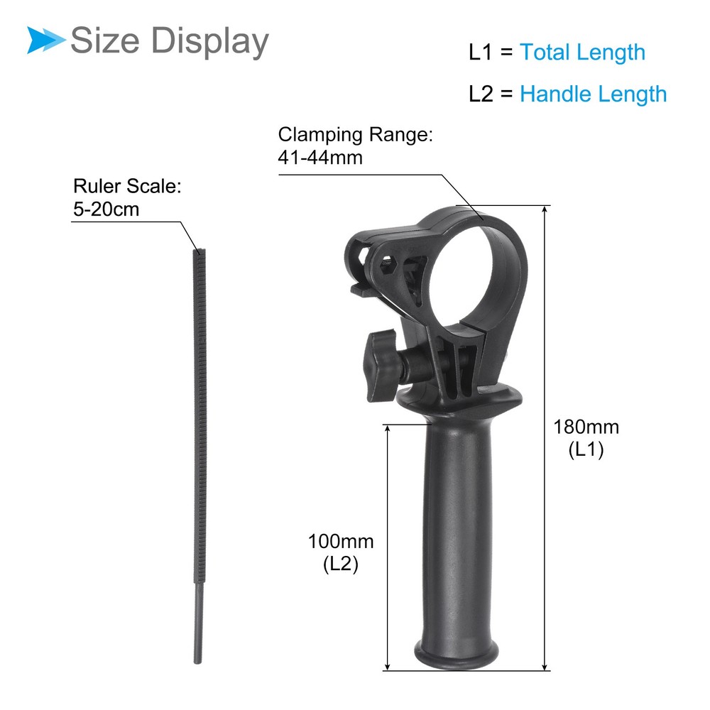 Adjustable Side Front Auxiliary Hammer Handle 41-44mm Range Replacement