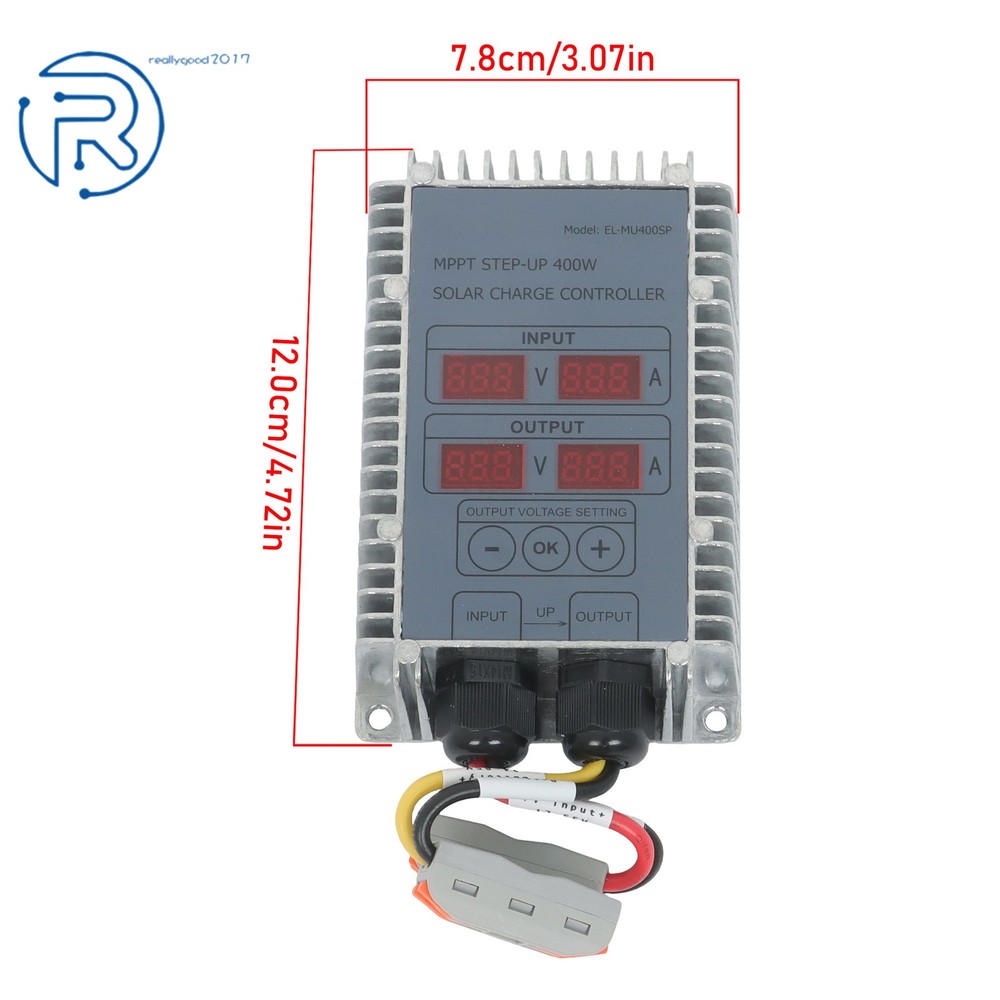 Solar Charge Controller, Boost MPPT 24‑85V Voltage LED Display Adjustable 400W
