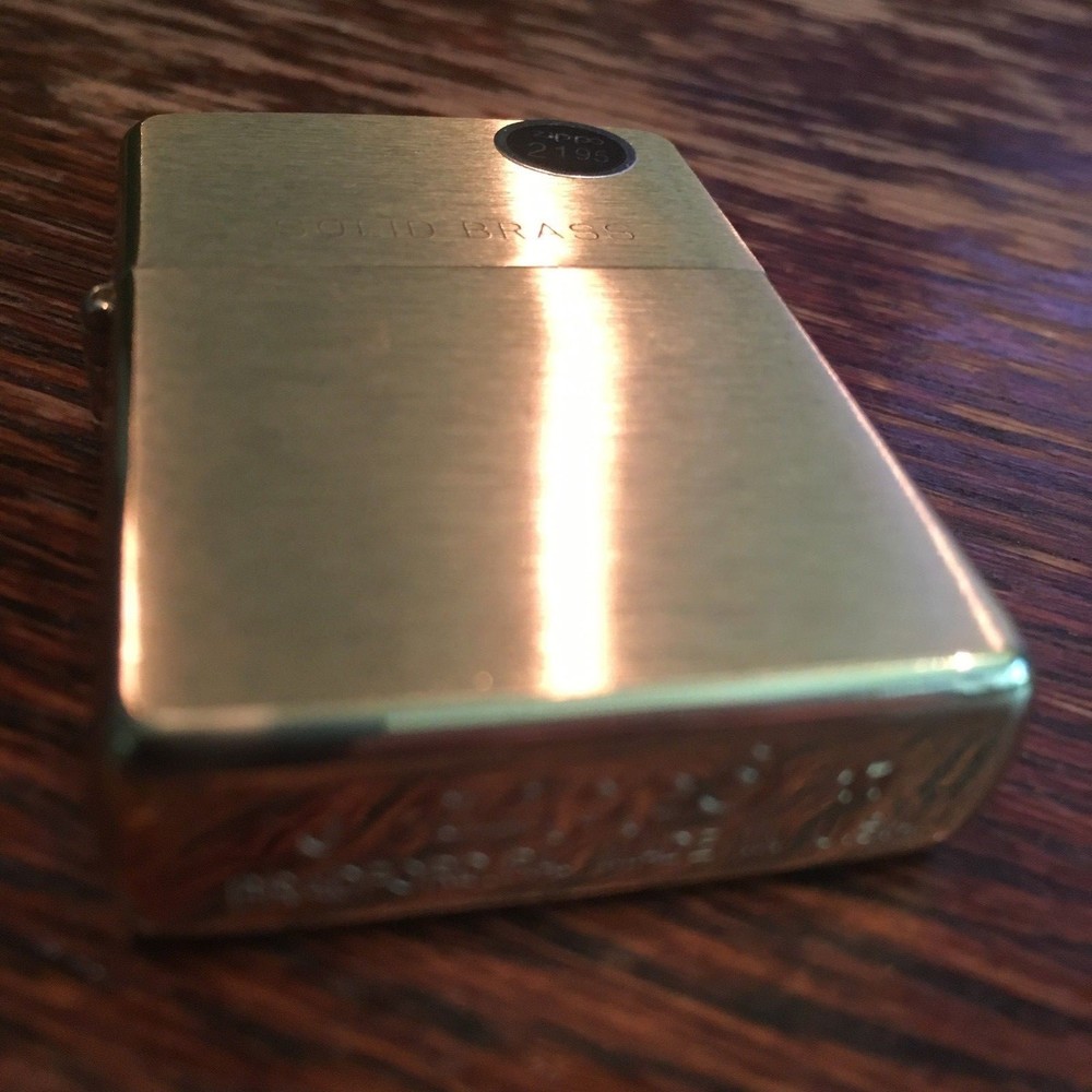 Genuine Zippo brushed solid brass windproof Lighter CASE ONLY No Insert/Box