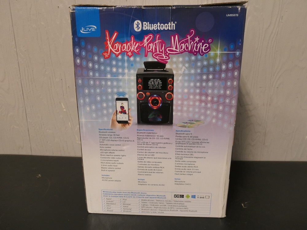 iLIVE IJMB587B Karaoke Party Machine