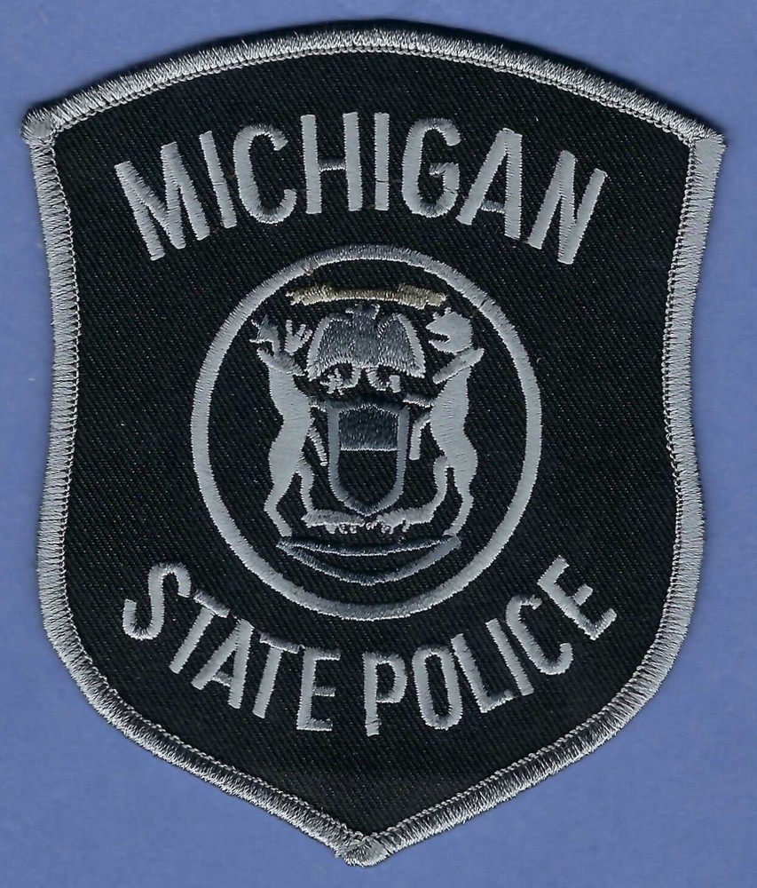 MICHIGAN STATE POLICE TACTICAL GRAY SHOULDER PATCH