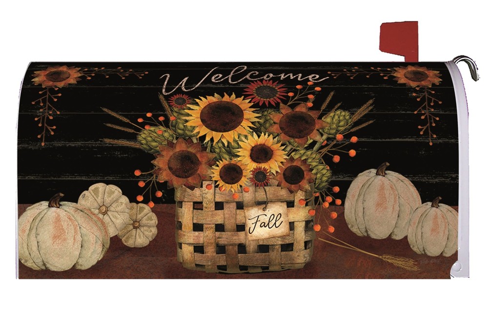 Primitive Sunflowers Mailbox Cover
