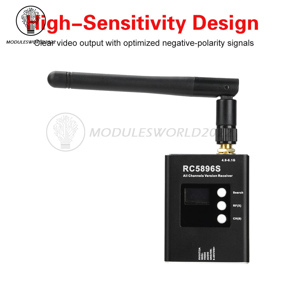 DC6-40V RC5896S Receiver 5.8GHz Video Receiver Compatible 5.8G Image Transmitter