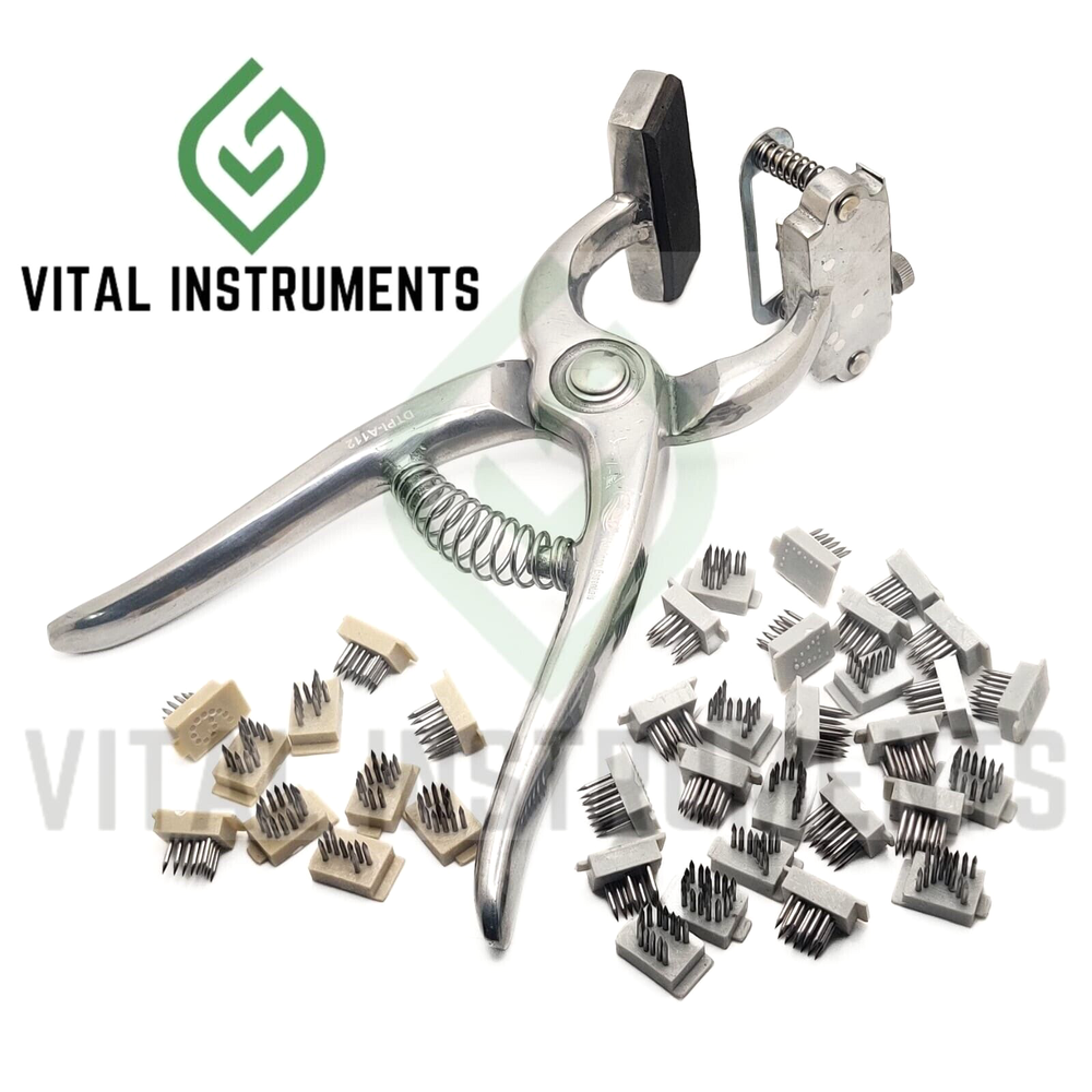 Tattoo Applicator Plier Marking Tool Alphabets Kit Veterinary Custom Made