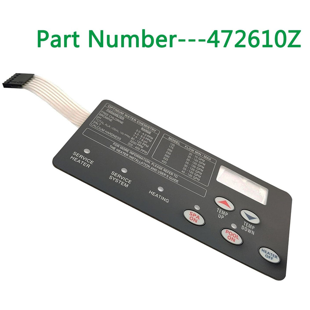 Replacement For Pentair 472610Z Switch Membrane Pad for MasterTemp Heater Pool