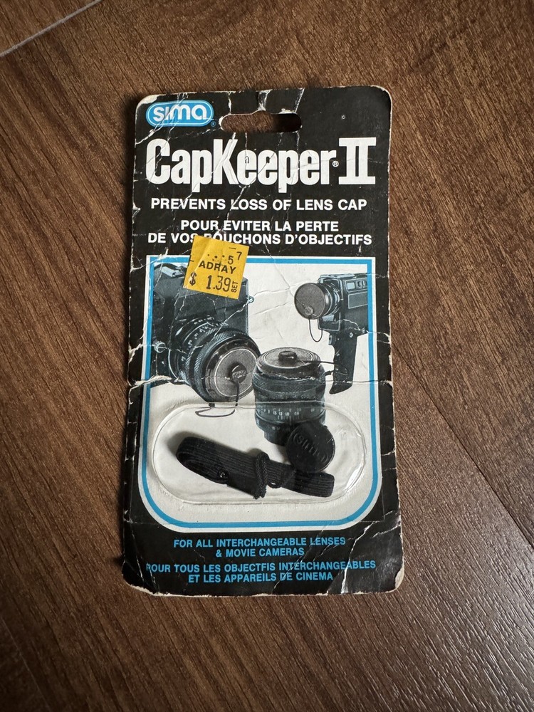Vintage Sima Cap Keeper 2 Lens Cap Holder