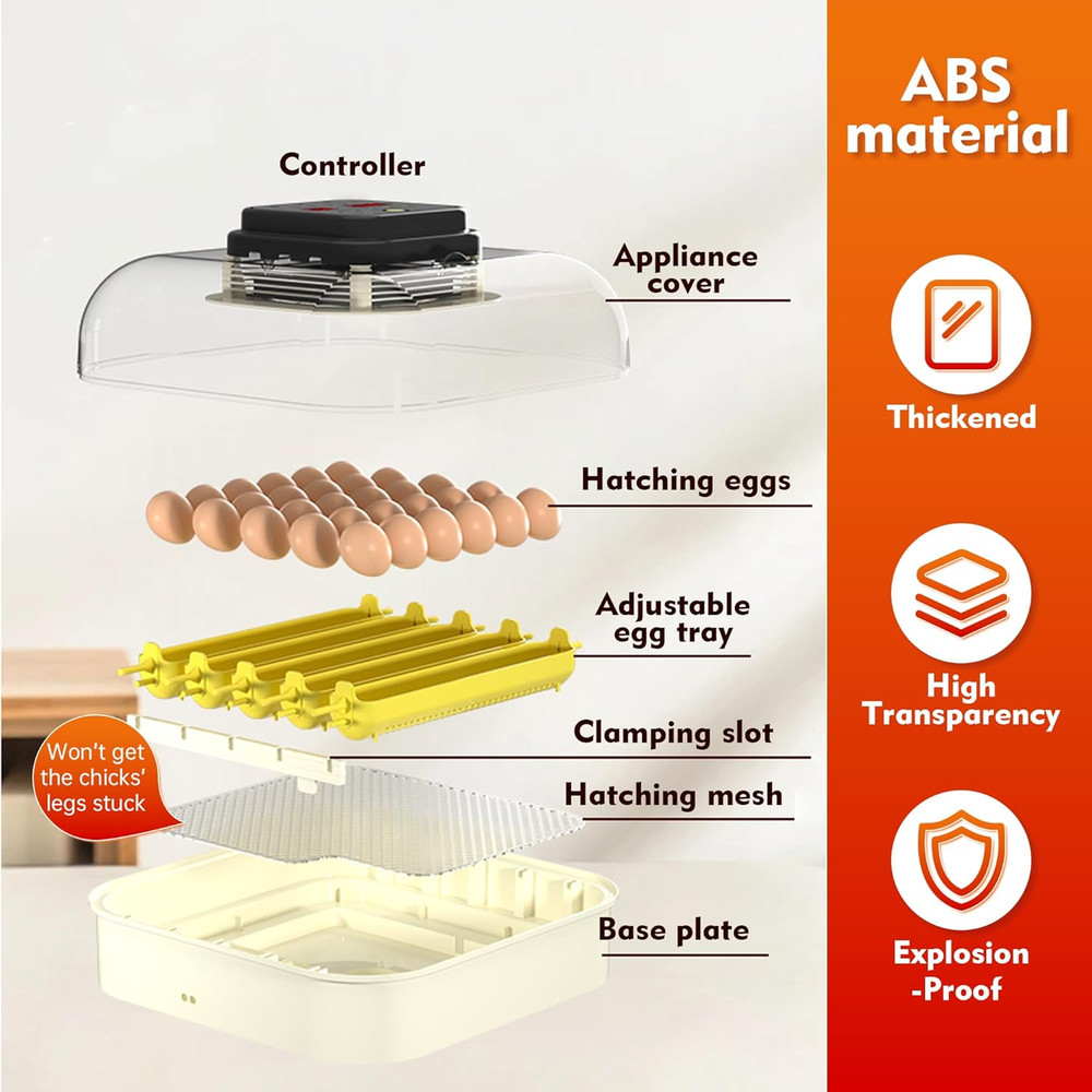 Incubators for Hatching Egg 30 Eggs Automatic Egg Turning & Humidity Control, Di