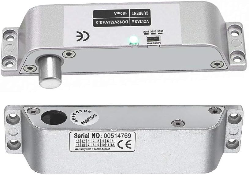 Electric Drop Bolt Lock DC 12V Fail Safe NC Mode Electronic Large, Silver