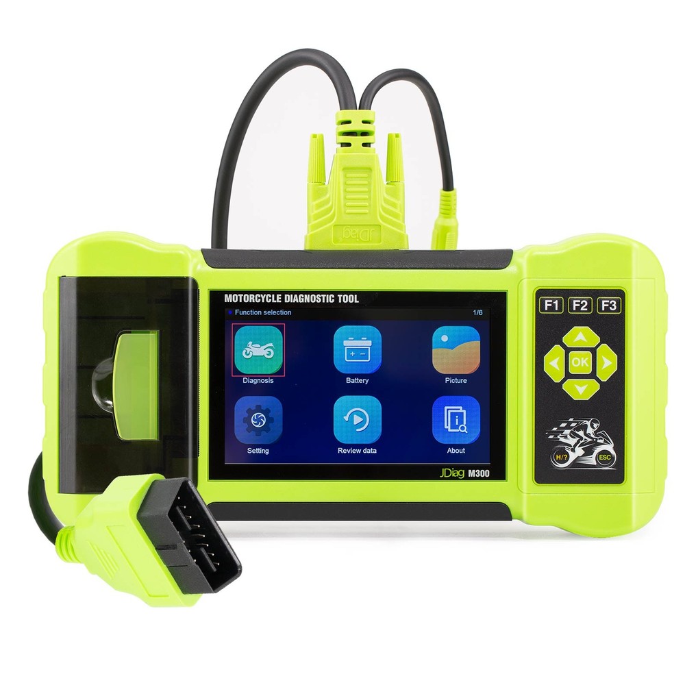 JDiag M300 Motorcycle Scanner OBD2 All System Diagnostic Tool Fault Code Reader