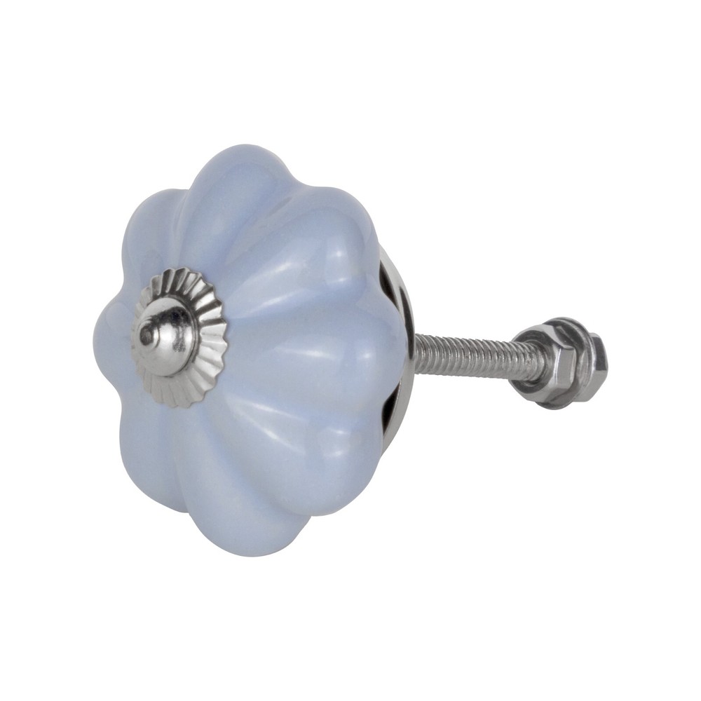 ⭐ Pumpkin Greyish Blue Ceramic Door Knobs Cabinets Cupboard Drawers Pulls Handle