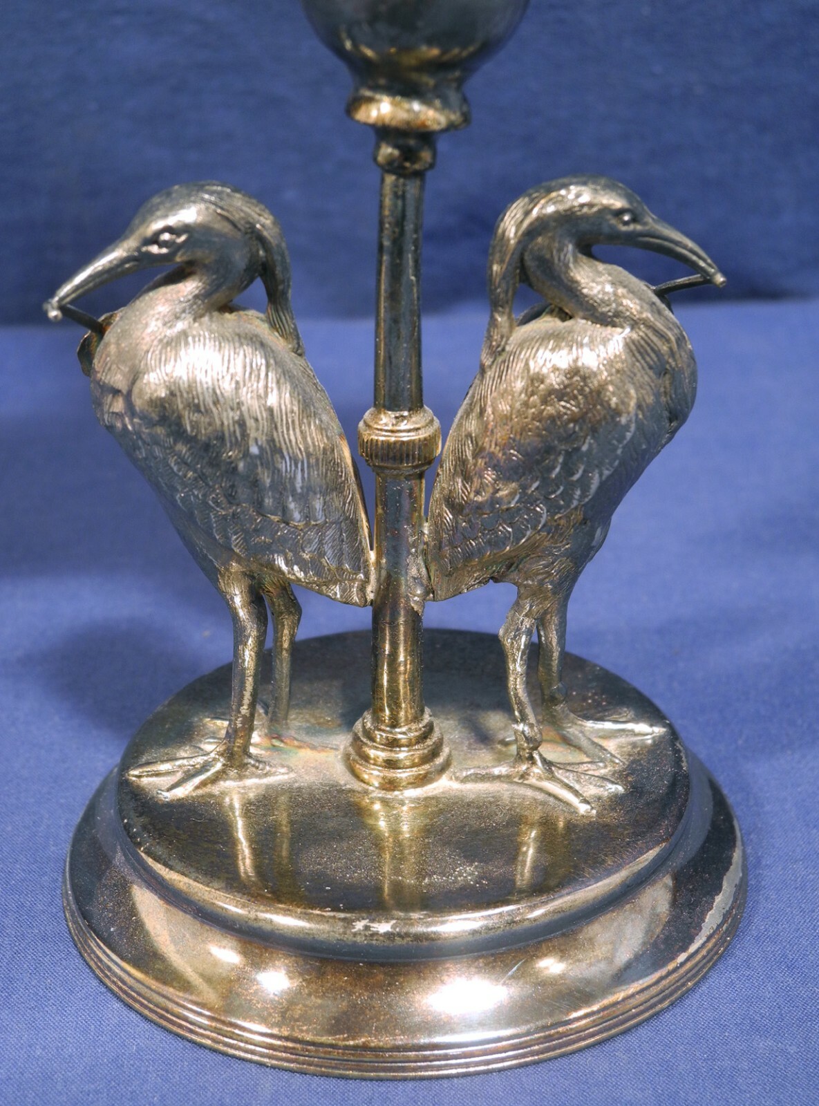 Vtg Antique Silverplated Letter Napkin Holder Reed + Barton 02135 Figural Birds