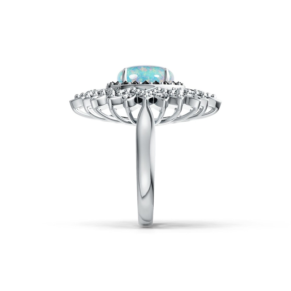 Sterling Silver Semi Mount Ring Setting Oval OV 10X8mm Cabochon