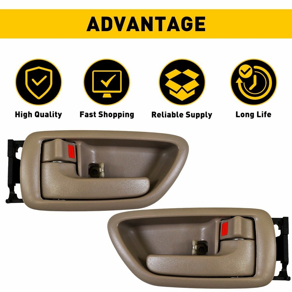 2Pcs Inside Interior Door Handle Right + Left Side for Toyota Sequoia 2001-2007