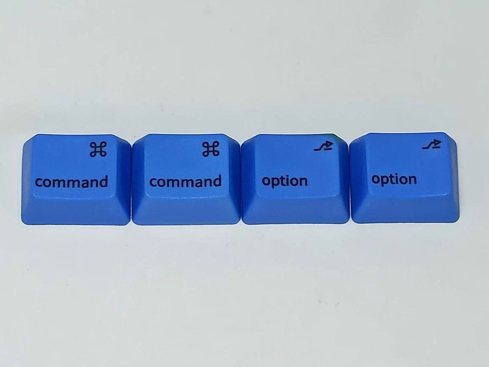 Red Blue Yellow Mac OS Option Command OEM Profile PBT Keycaps