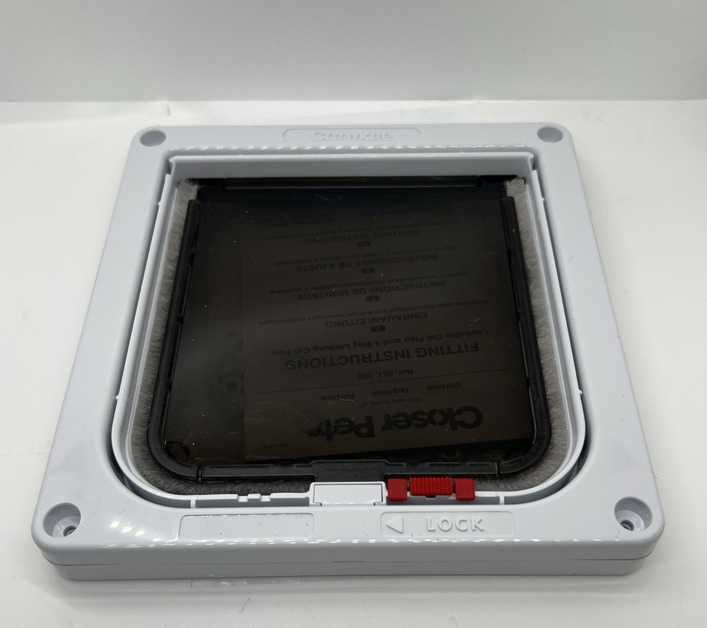 Open Box Cat Mate Lockable Cat Flap WHITE (304W)