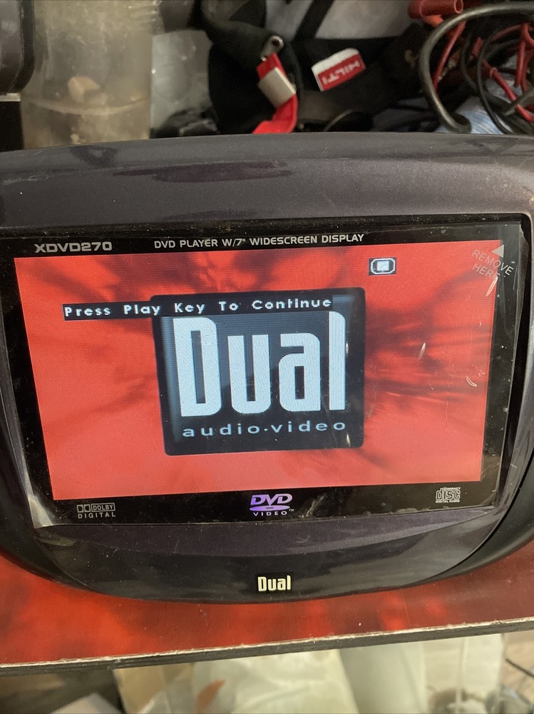 XDVD270 Dual 7" Widescreen Dvd Player 🔆TESTED WORKING 🔆