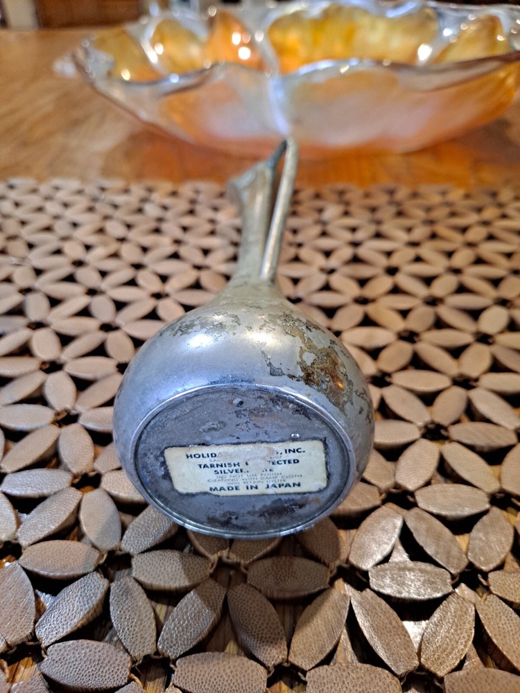 VINTAGE ART DECO SILVER PLATED HANDLED bud vase MADE IN JAPAN