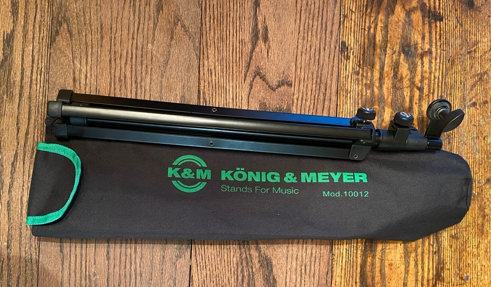 Koenig & Meyer Music Stand Tripod Base Collapsible Flat Black ￼