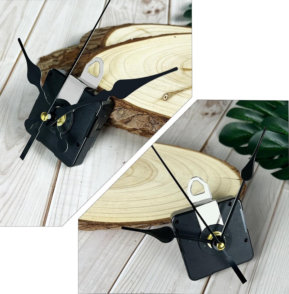 Clock Mechanism Replacement,Quartz Battery thread length 3/8 inch, Black