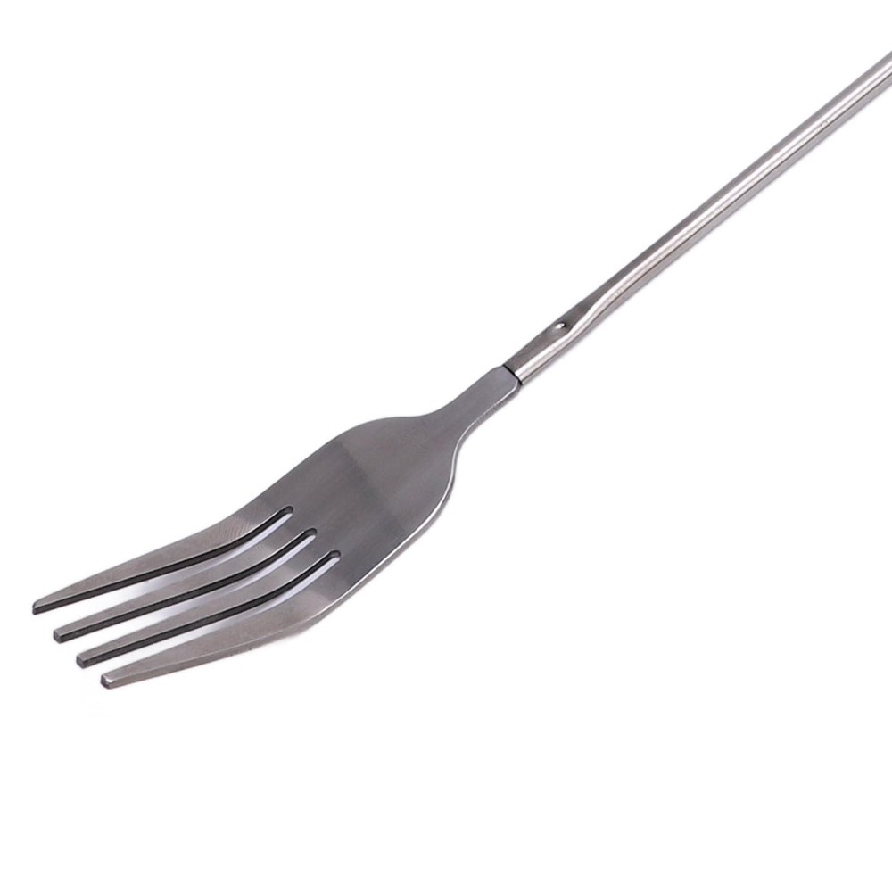 Extendable Fork Stainless Steel Long Handle Telescopic Fork For BBQ Dinner