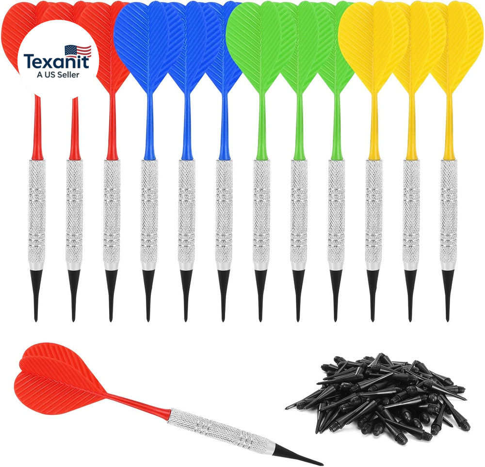 Soft Tip Darts, Bar Dart, Plastic Tip Darts Set, Attach Extra 100 Black 2BA Repl