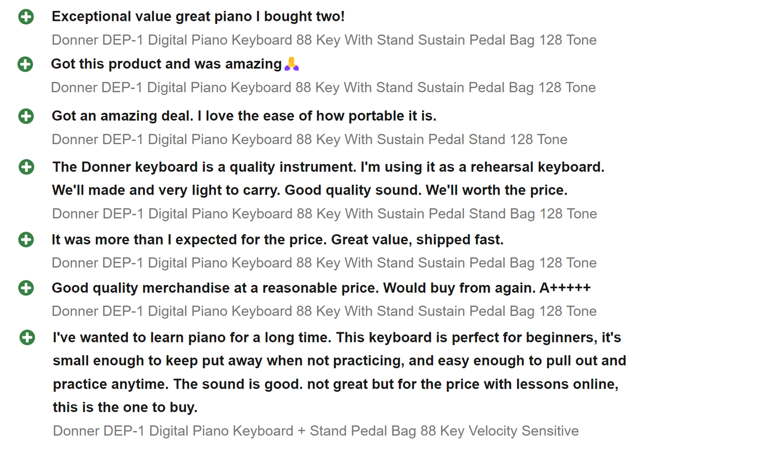 Donner DEP-1 88-Key Digital Piano with Stand and Sustain Pedal