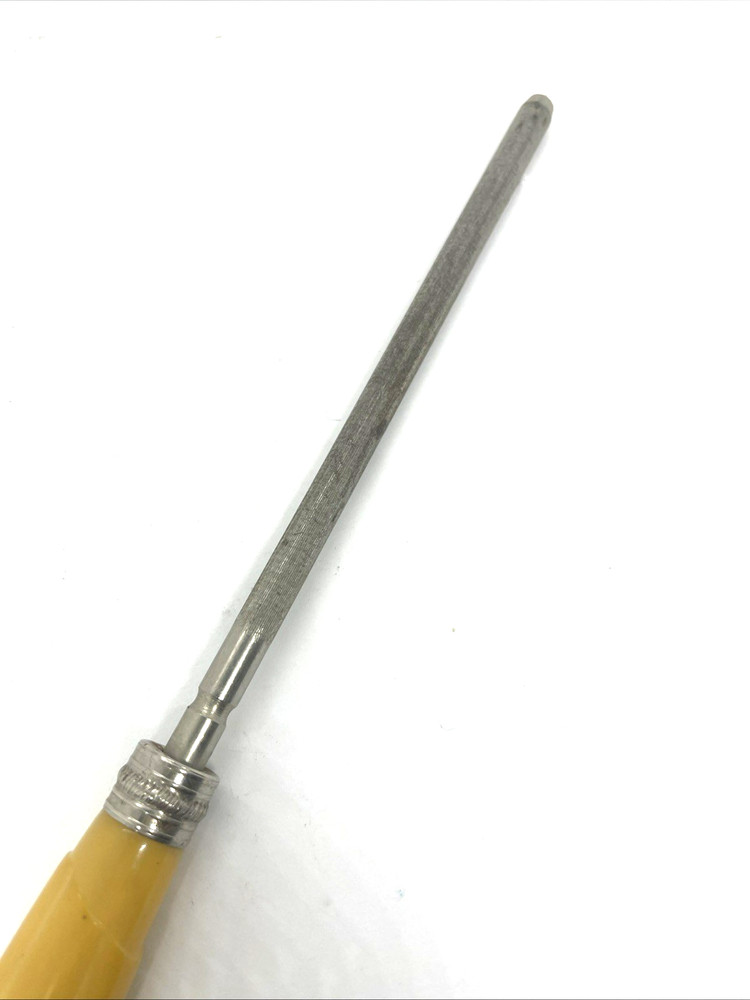 Vintage Butterscotch Bakelite Handle Knife Sharpener 11”
