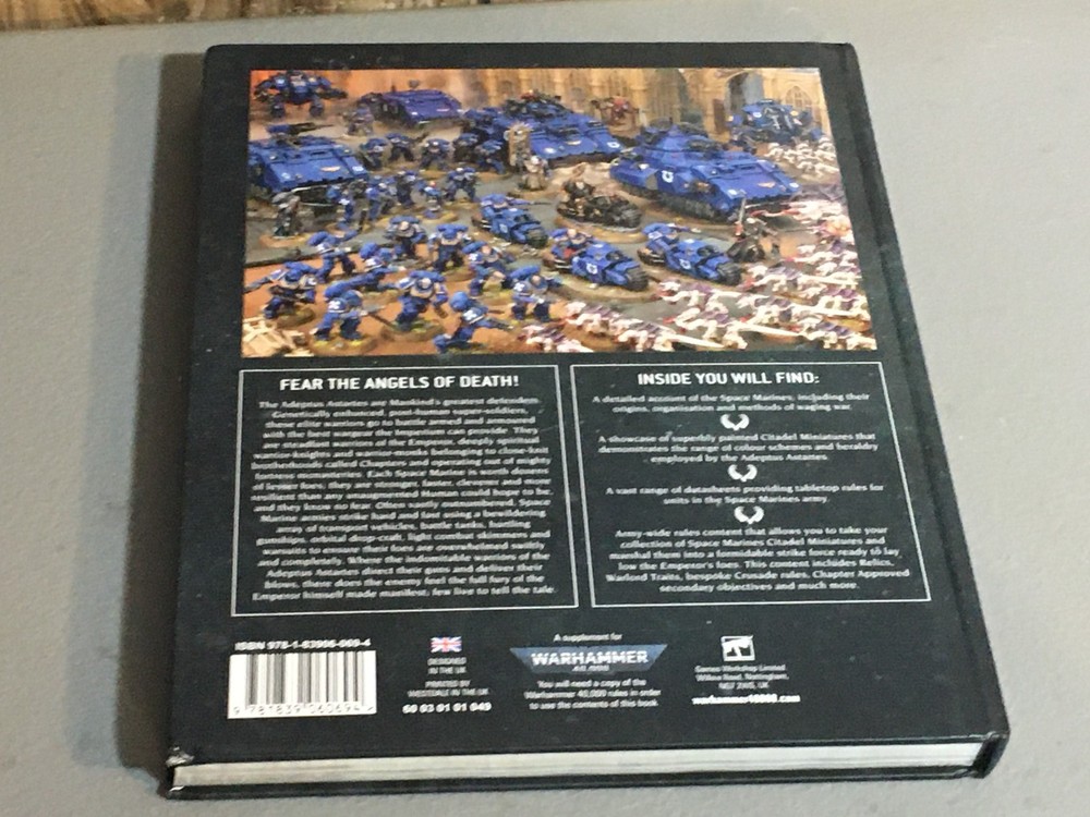 BOOK WARHAMMER 40K CODEX SPACE MARINES 9TH ED 2020 HB USED HARDBACK